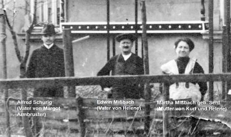 Alfred Schurig, Edwin Mißbach, Martha Mißbach, geb. Senf